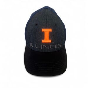 Top Of The World University of Illinois Navy and Orange Flex Fit Hat